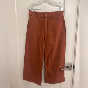 Apiece Apart Classic Wide Leg Business Casual Preppy Women’s Terracotta Chinos